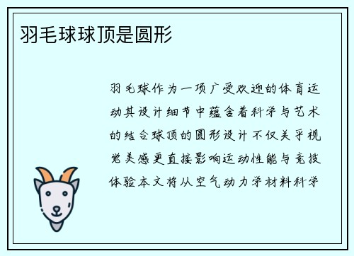 羽毛球球顶是圆形